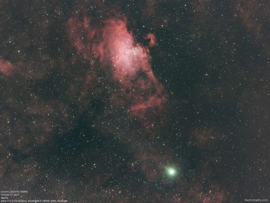 Comet C/2025 R2 (SWAN) On Oct 17, 2025