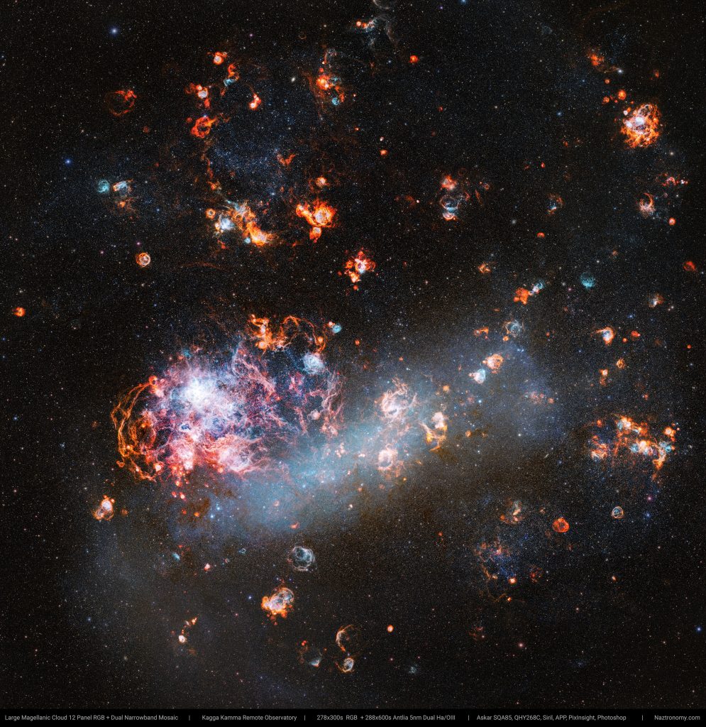 Large Magellanic Cloud in Narrowband &#8211; 12 Panel Mosaic
